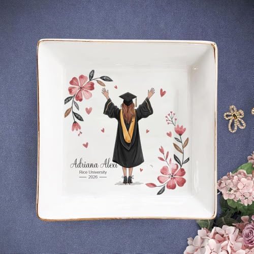 IZI POD Personalized Graduation Gifts for Her, Graduation Jewelry Dish, A Sweet Ending to a New Beginning, Gradua Senior Class of 2026, Gifts for Her, Women, Best Friends /11 - Image 5