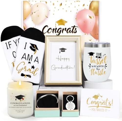 UAREHIBY Graduation Gift for Him,2026 High School Graduation Gifts with 12 oz Wine Tumbler,Master Degree,Phd Graduation Gift for Friend,Brother,Son,Boys - Black by UAREHIBY