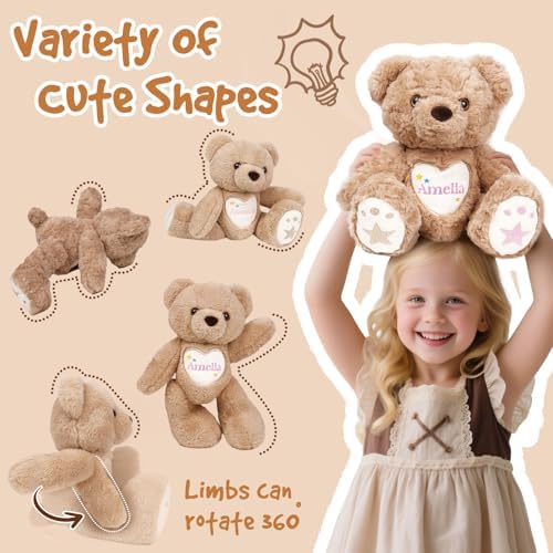 Personalized Bear Plush with Embroidery Name - Plush Stuffed Animal Toys - Image 5