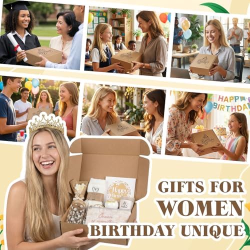 Cute Birthday Box for Teen Girls, Birthday Gifts for Women, White - Image 2