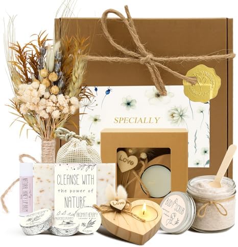 Spa Gifts for Women, Natural Themed Self Care Kit by JMHACHY
