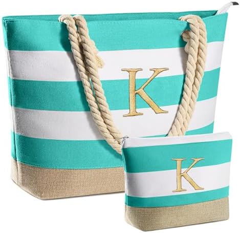 YOOLIFE Beach Bags for Women - Travel Canvas Beach Tote, Pool Waterproof Bag, Travel Essentials, Gifts for Women Birthday by YOOLIFE