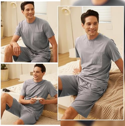 BAMBOO COOL Mens Pajama Set Lightweight Sleepwear Pjs - Image 3