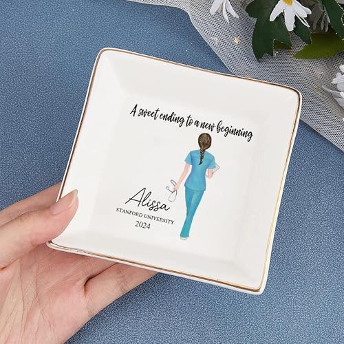Sweetee Personalized Jewelry dish graduation gifts for her 2025, nurse graduation gifts for women,college graduation gifts for her 2 - Image 5