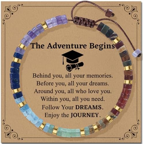 Inspirational Christmas Bracelet Gifts for Women: Healing Natural Stone Bracelet - Thinking of You Get Well Soon Birthday Gifts for Friend Sister Bestie BFF by ZOKCC