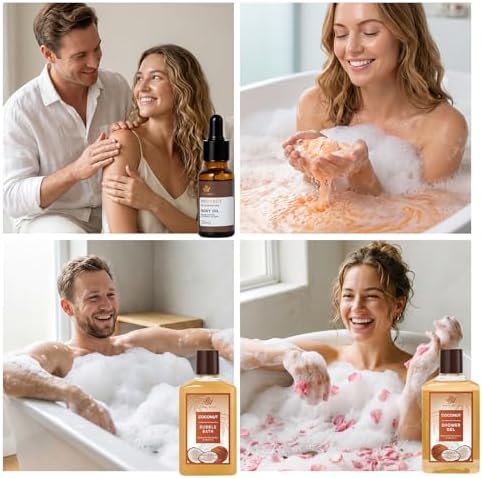 Gifts for Women & Men, 32 Pcs Coconut Vanilla Spa Gift Basket Set for Women - Image 6
