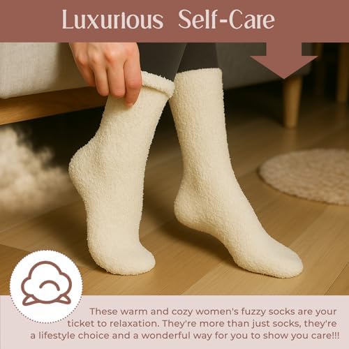 Coral Fleece Cloud Fuzzy Socks for Women Ultra-Soft Gifts for Women - Image 5
