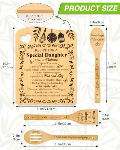 Daughter Birthday Gifts, Gifts for Daughter from Mom Cutting Board - Image 2