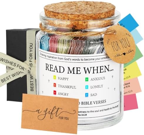 Bible Verse Jar,Read Me When Bible Verses Jar,Christian Gifts for Women Men by Qunrwe