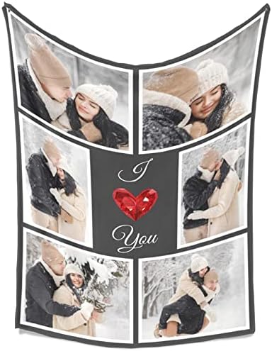 inkArts I Love You Gifts for Couples, Custom Blanket with Photos, Personalized Blankets with Pictures, Photo Blankets Using My Own Photos, Personalised Gifts for Christmas - Image 6