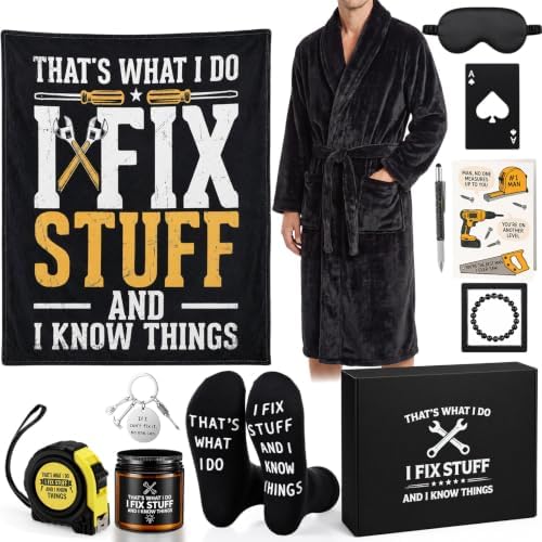 Shyyween 12 Pcs Birthday Gift Set for Men, I Fix Stuff and I Know Things by Shyyween