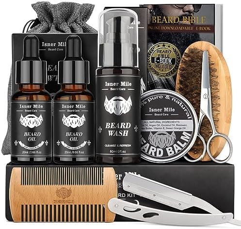 Beard Kit Birthday Gifts for Men Grooming & Care w/Wash, Brush, Balm, Comb by FollowittoknowaboutIsnerMilenewreleases