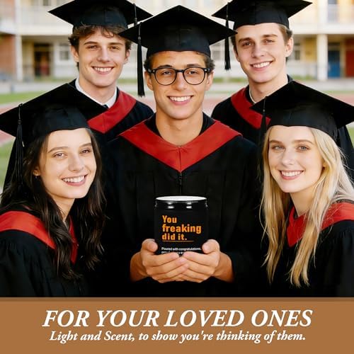 2026 Graduation Gifts for Her Him, Congratulations Grad Decoration for Women Men, Graduate Presents for College High School Masters Degree PHD Nurse, 7oz Funny Lavender Scented Candle, Style-J - Image 4