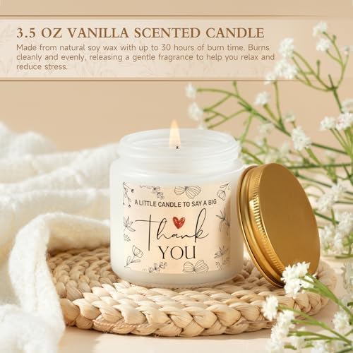 Frerdui Thank You Gifts for Women Appreciation Gift Box for Coworker Teacher Boss Employee Appreciation Self Care Gift Set with 16oz Thank You for Being Awesome Glass Cup Notebook Candle & Spa Items - Image 4