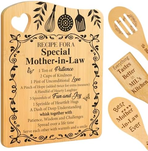 Mother in Law Birthday Gift, Gifts for Mother in Law Cutting Board by Unknown