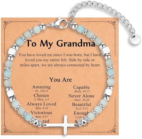 Religious Cross Bracelet for Women Girls, Christian Gifts by IKIATY