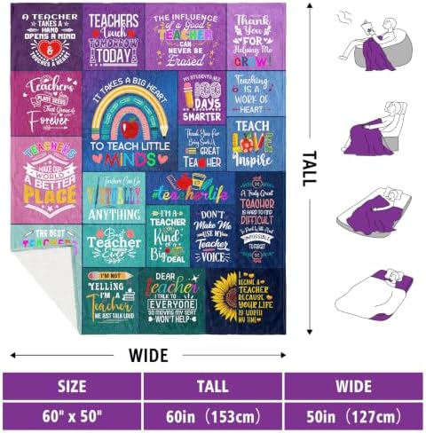 ACBEAT Teacher Appreciation Gifts, Gift for Teachers Throw Blanket 60"x50", Teacher Gifts for Women/Men, Best Teachers Gift Ideas for Teacher's Day Mentor Christmas Birthday Graduation Retirement - Image 7