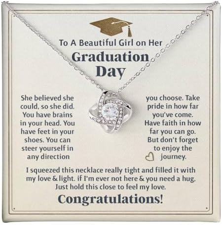 2025 Graduation Gifts for Her | Inspirational Graduation Necklace with Message Card & Gift Box | Jewelry for Women, Daughter, Girlfriend, Sister, Classmate | High School & College Grad Gift by FGFamilyGiftMall