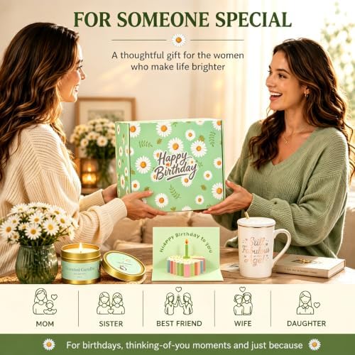 Daisy Birthday Gifts for Women,Self Care Gifts,Birthday Gift Basket for Mom - Image 2