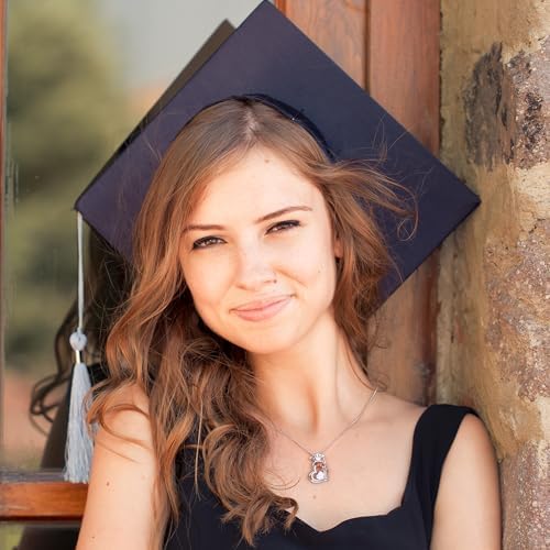 Turandoss Graduation Gifts for Her 2026, S925 Sterling Silver Heart Birthstone Graduation Cap Necklaces Class of 2026 High School College Graduation Gifts for Her - Image 2