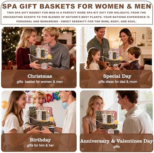 Warm Vanilla Spa Gifts for Women, Spa Bath & Body Gift Basket Skin Care Kit - Image 3