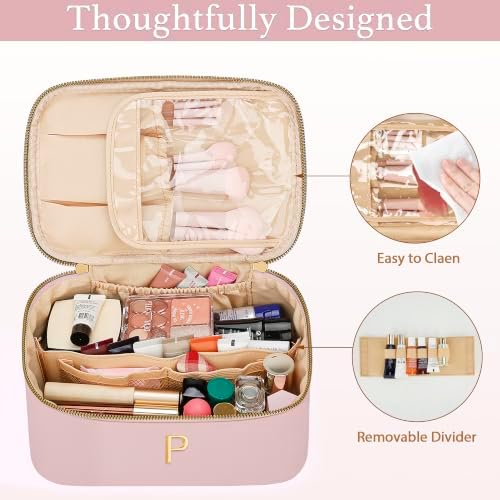 Personalized Initial Travel Makeup Toiletry Bag Gifts for Women - Image 4