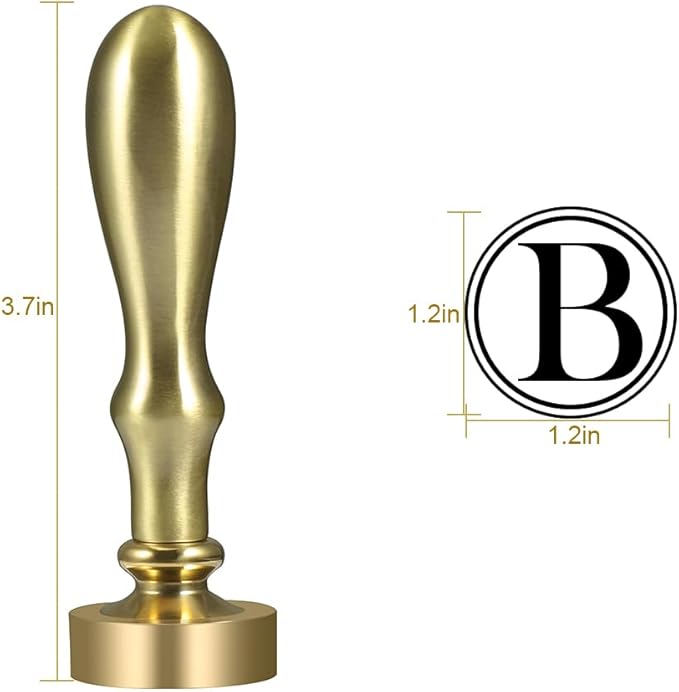 Ice Cube Stamp for Cocktails Ice Stamp Brass Head with Handle, Ice Branding Stamp for Ice Cubes Cocktail Whiskey Drinks Party Wedding Making DIY Crafting (Letter B)