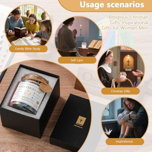 Bible Verses in a Jar(KJV),Religious Gifts for Women Men Teen Girls Kids - Image 5