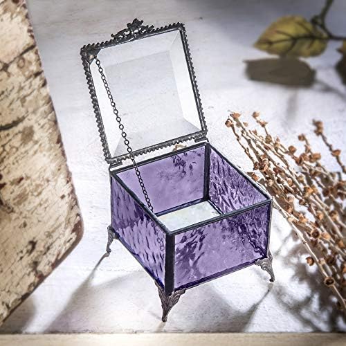 Graduation Keepsake Box Class of 2026 Personalized Name, Purple Glass Jewelry Box, Engraved Memory Box with Graduation Cap, Senior Gift 2026 - Image 3