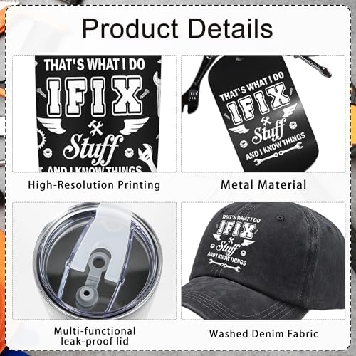 Fix Stuff Gifts for Men, Travel Tumbler Gift Set for Dad and Coworkers - Image 3