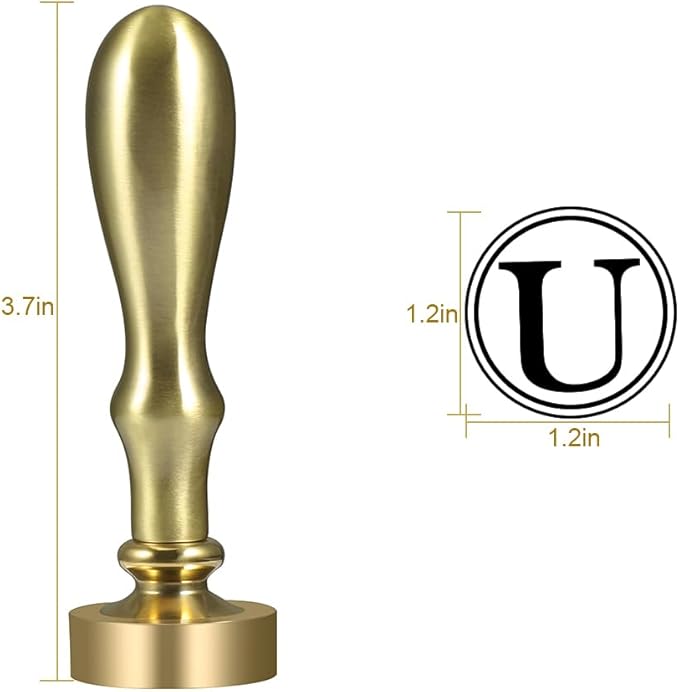 Ice Cube Stamp for Cocktails Ice Stamp Brass Head with Handle, Ice Branding Stamp for Ice Cubes Cocktail Whiskey Drinks Party Wedding Making DIY Crafting (Letter U)