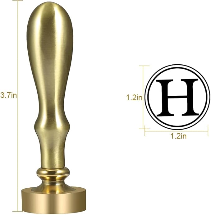 Ice Cube Stamp for Cocktails Ice Stamp Brass Head with Handle, Ice Branding Stamp for Ice Cubes Cocktail Whiskey Drinks Party Wedding Making DIY Crafting (Letter H)