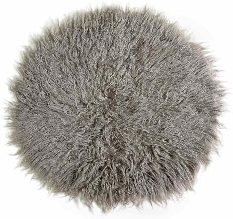 Newborn Photo Props Faux Fur Round 23.6 inch Soft Baby Boy Girl Photo Blanket Studio Photo Mat (Almost Mauve) by DJDONJUDY