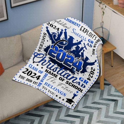 Custom Baby Gifts Customizable Blanket 2024 Graduation Blanket Graduate Gifts Graduation Gifts College for Her, Customize Blankets with Photos and Text 43x56inch - Image 3