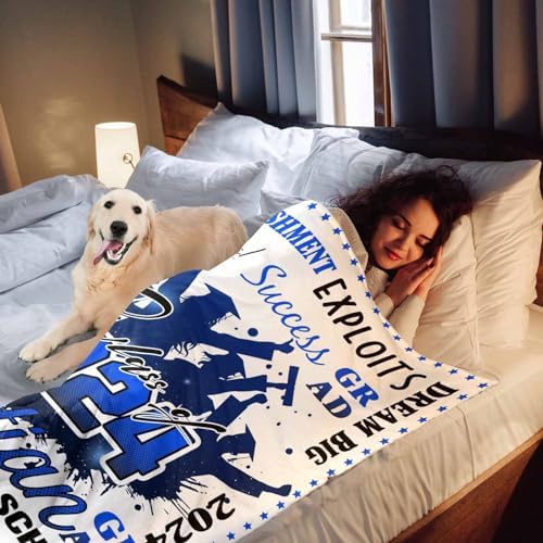 Custom Blankets Personalized Picture Blanket for Class of 2024 Graduates Costume Blanket with Pictures Graduation Gift for Him, Custom Blanket Custom Blanket 80x60inch - Image 6