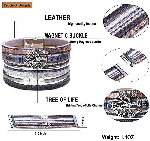 Desimtion Leather Wrap Bracelets for Women, Hidden Inspirational Message - Image 5