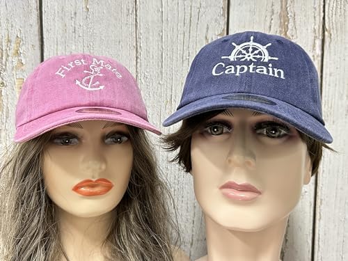 Embroidered Captain & First Mate Baseball Caps Set for Men Women - Image 6