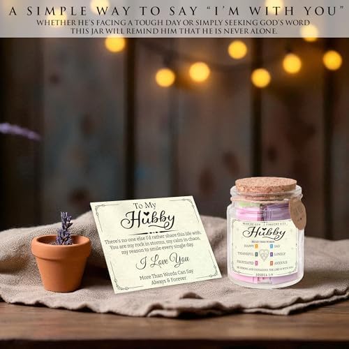 Hubby Bible Verse Jar – Father day Gifts for Husband, 92 Color-Coded Bible Verses “Read This When” | Christian gifts for men - Image 5