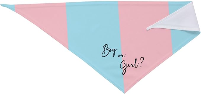 He Or She What Will It Be? Gender Reveal/Baby Announcement Dog Bandana,Pet Neckerchief for Pets Daily Wear Photo Prop Party Supplies (boy or Girl-2)