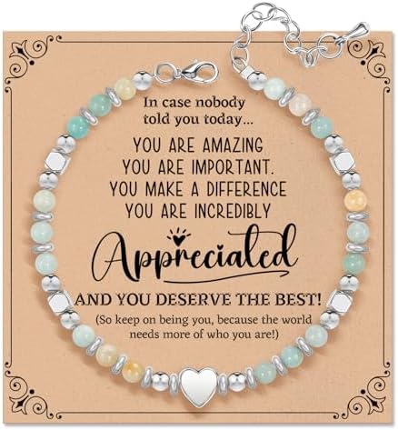 Inspirational Gifts Bracelets for Women, Healing Natural Stone Bracelets by ZOKCC