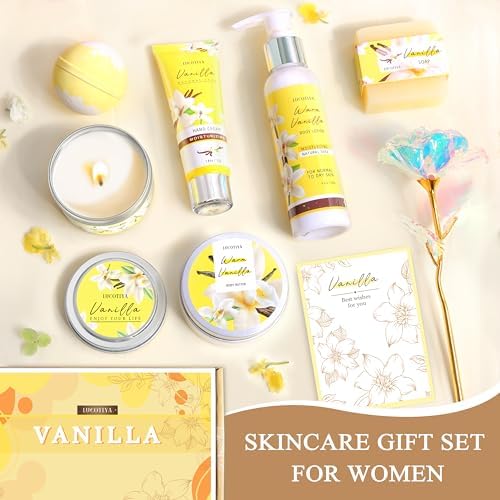 Gifts for Women, Vanilla Spa Gift for Self Care Bath and Body Gifts Set - Image 2