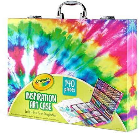 Crayola Inspiration Art Case Coloring Set - Tie-Dye (140ct), Art Supplies Set For Kids, Travel Drawing Kit, Gift for Girls & Boys, Ages 5+ [Amazon Exclusive] - Image 4