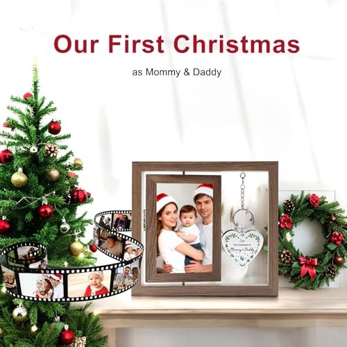 Our First Christmas as Mommy and Daddy Picture Frame, Gifts for New Mom and Dad, Baby First Christmas Picture Frame, 1st Xmas Gifts for New Parents Newborn Baby - Image 5