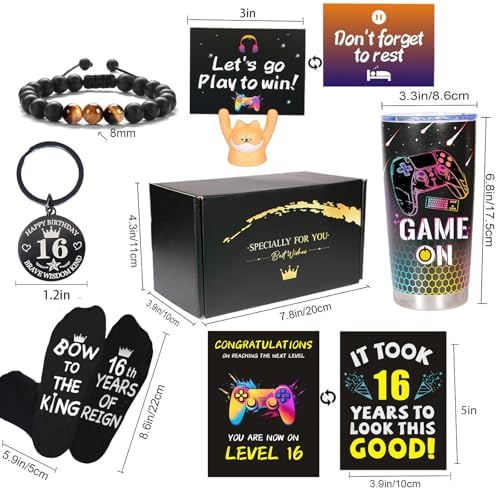 Carselage 16 Year Old Boy Gifts, 16th Birthday Gifts Decorations for Son - Image 3