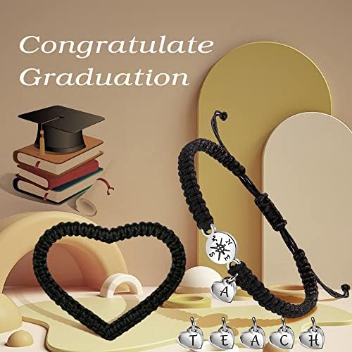 2026 Graduation Gifts, Graduation Gift for Her High School College Graduation Gifts for Teen Girls 5th 8th Grade Masters Degree Grads Initial Bracelets for Women Letter A-Z Charm Bracelet Daughter Niece Granddaughter Girlfriend Jewelry - Image 3