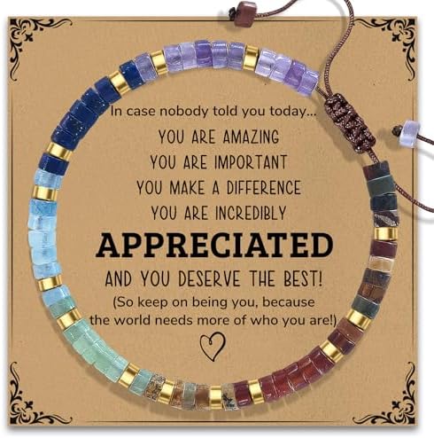 AGOT Thank You Gifts for Women: Teacher Appreciation Office Gifts for Coworkers Employee Boss Lady Manager Colleague Natural Stone Bracelet by AGOT