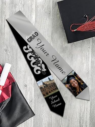 Personalized Graduation Stole Sash Custom Class of 2026 Congratulation Graduation Gifts with Photo - Image 7