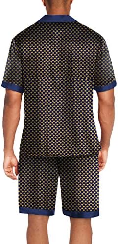 Ekouaer Men Silk Pajamas Set 2 Pieces Satin Pj Button Down Loungewear Sets - Image 3