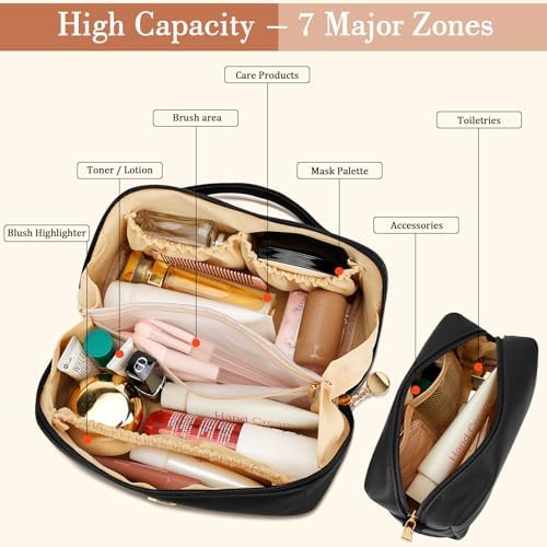 Initial Makeup Bag Personalized Gift for Women Teen Girls - Image 3