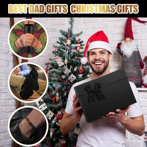 Skylety 13 Pcs Birthdays Gifts Baskets for Men Father Gift for Men Birthdays Gift Box 16 oz Tumblers Wallet Toiletry Bag Sock Bottle Opener Belt Bracelet Glasses Pen for Father's Day Dad Husband - Image 4